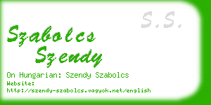 szabolcs szendy business card